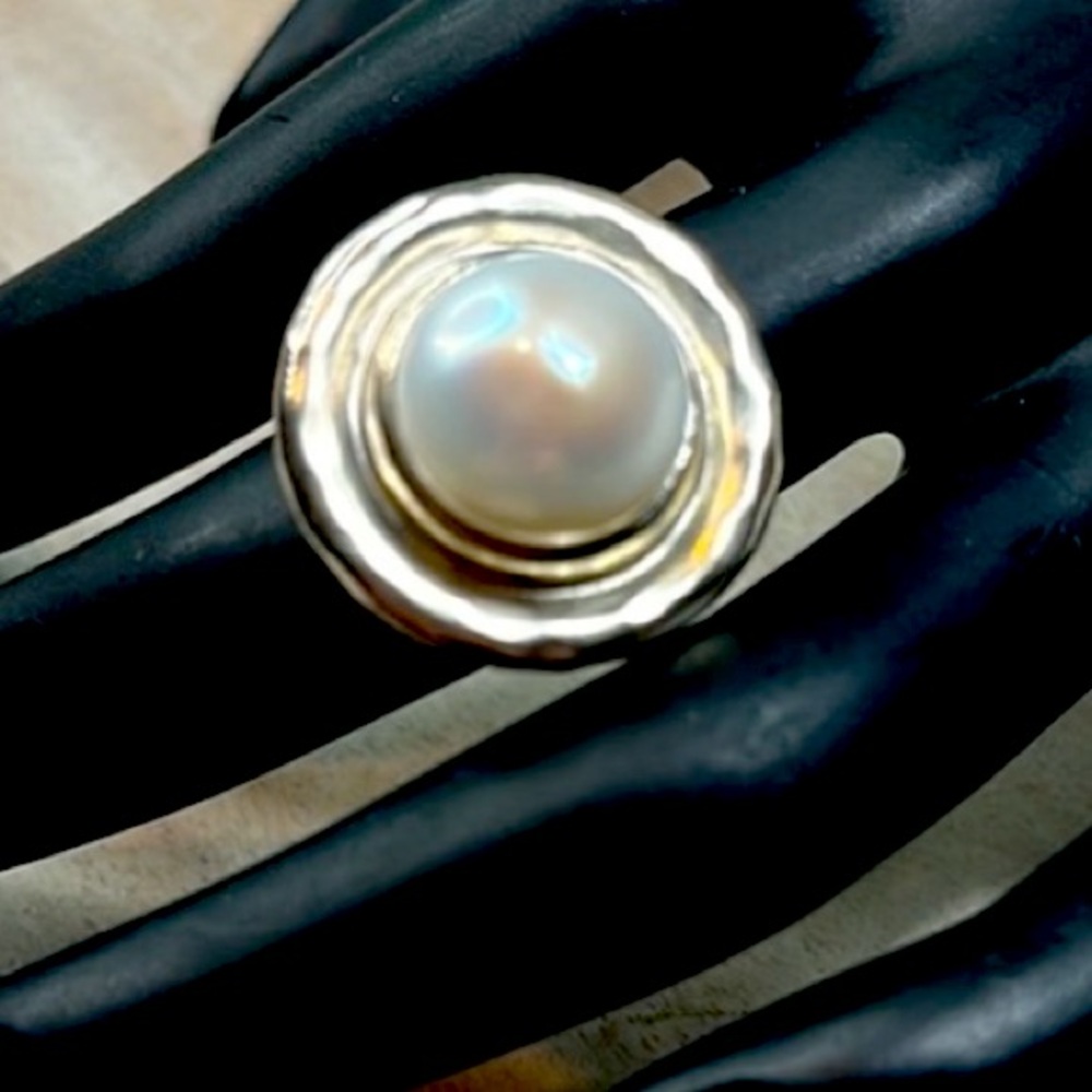Silpada ring pearl 925 silver 6 wedding formals - Picture 3 of 10